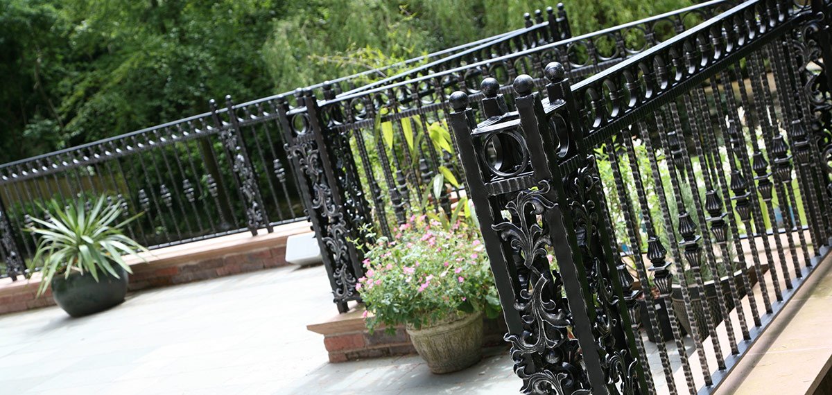 Wrought iron gate fence for garden