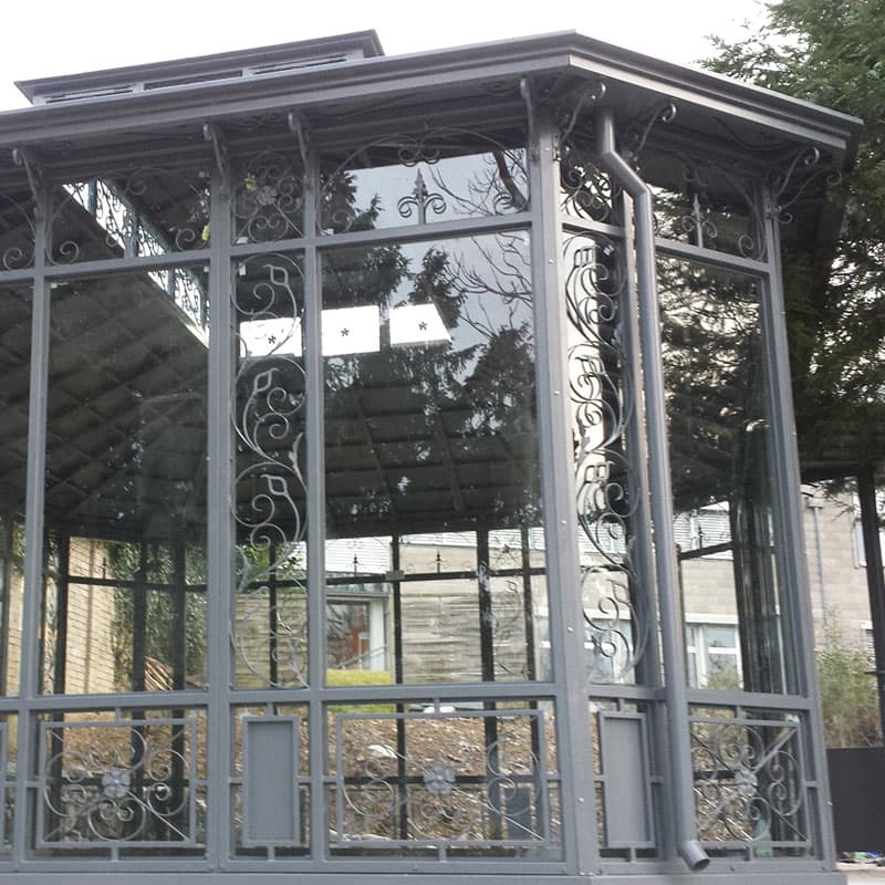 large greenhouse garden decor outdoor wrought iron gazebo ...