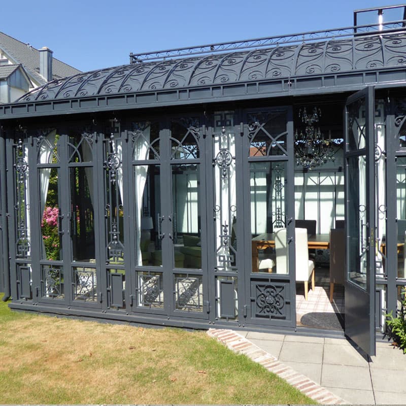 large metal art outdoor greenhouse wrought iron gazebo for ...