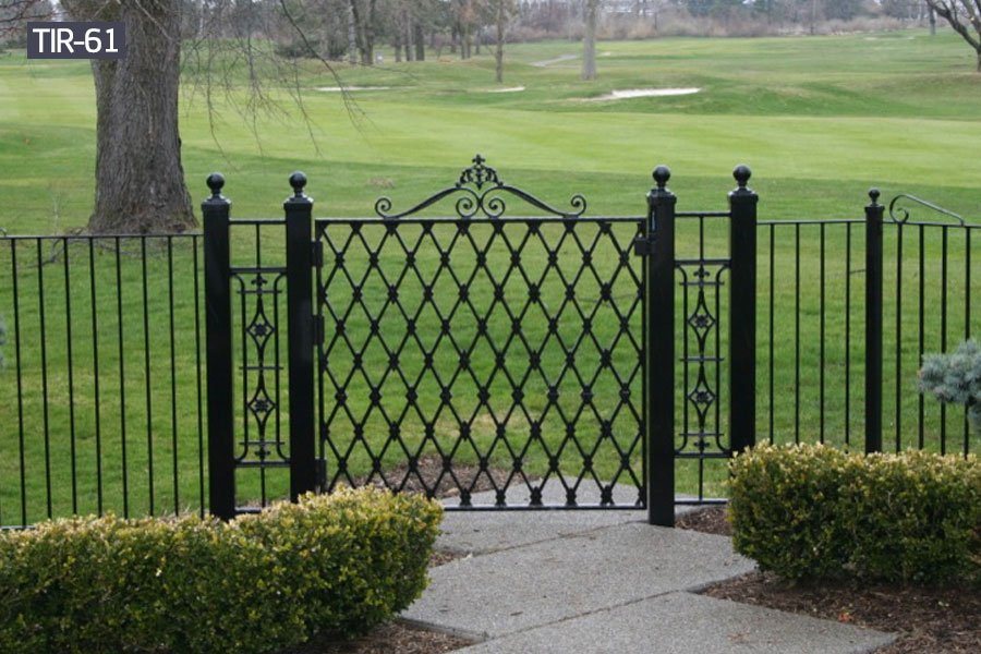 Ornamental wrought iron fence railing outdoor