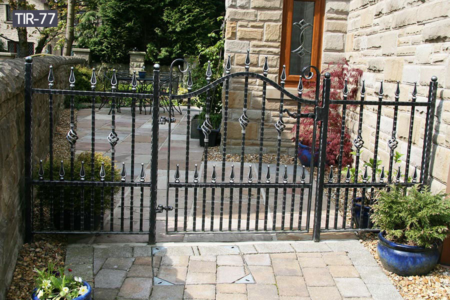 Home ornate wrought black iron fence railing for sale